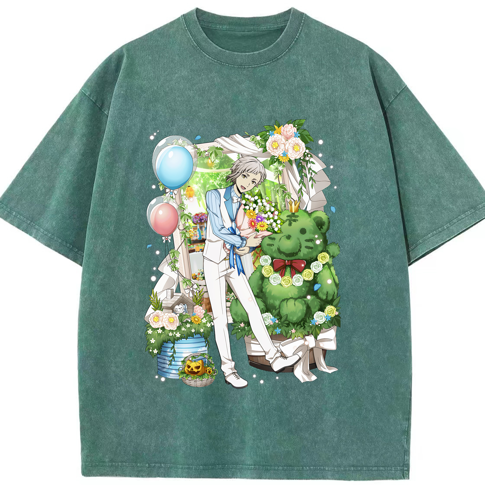 （画像用） 文豪ストレイドッグス Bungo Stray Dogs 綿100% ヴィンテージ風 半袖Tシャツ（フロントプリント）